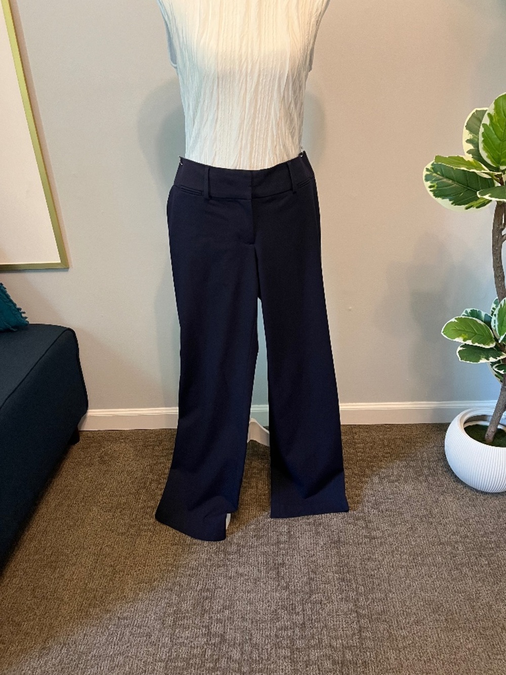 LOFT Marisa Trouser Navy Dress Pants Size 4